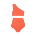 Bottega Veneta One Shoulder Bikini Swim Suit "Orange"