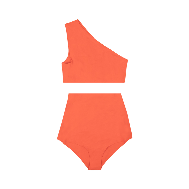 Bottega Veneta One Shoulder Bikini Swim Suit "Orange"