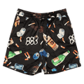 Nahmias Bleacher Litter Silk Shorts "Black"