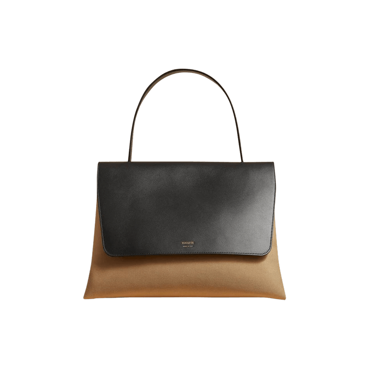 Khaite Lia Large Top Handle "Black/Honey"