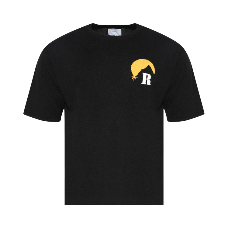 Rhude Moonlight Knit Tee "Black/Cream/Yellow"