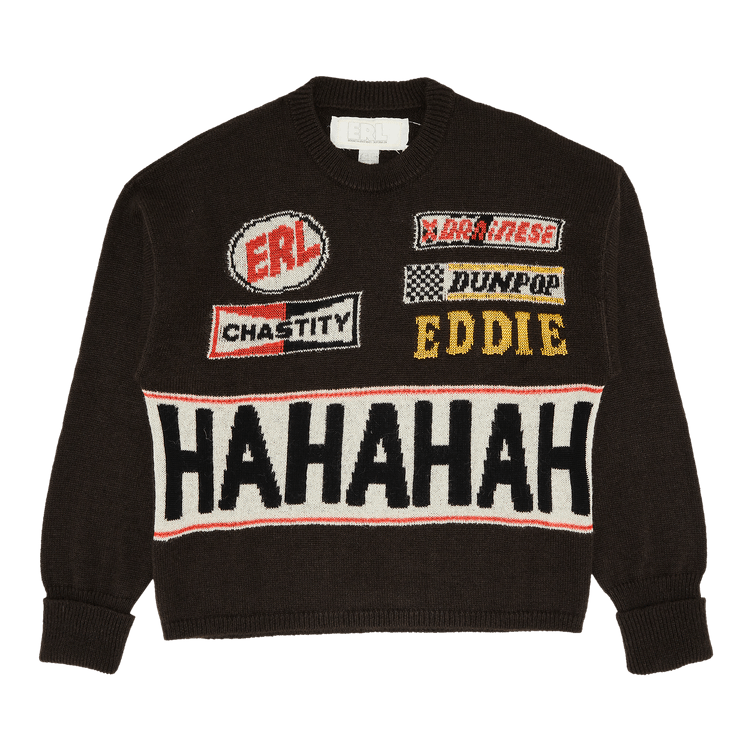 ERL Hahahah Wool Mohair Sweater "Black"