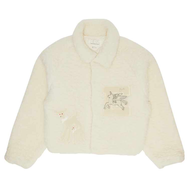 ERL Fleece Wool Bomber Jacket "Oatmeal"