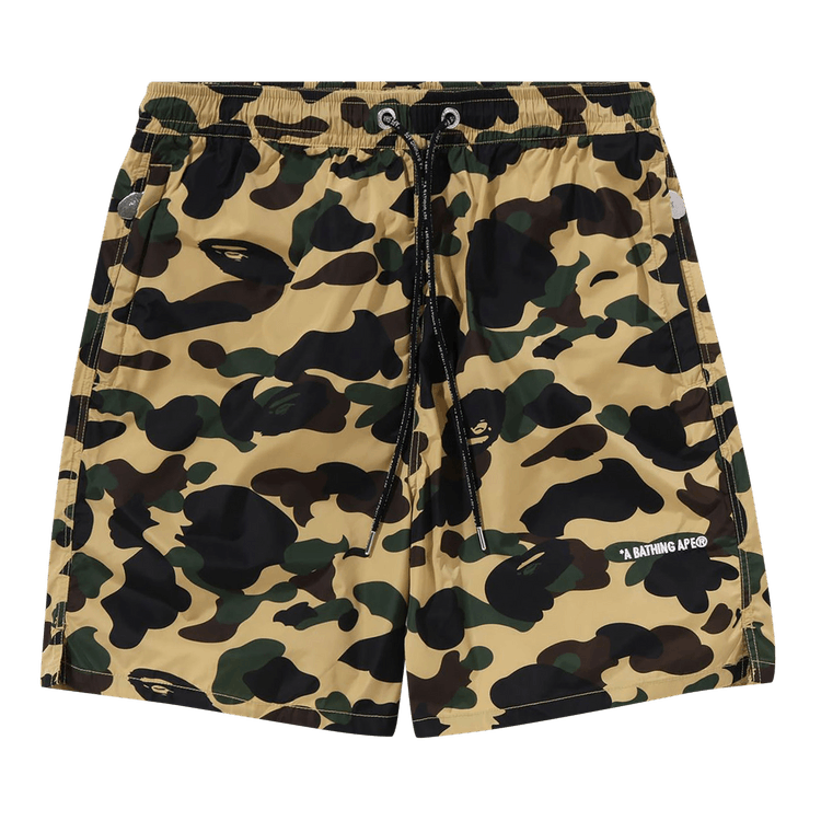 BAPE 1st Camo Beach Shorts "Yellow"