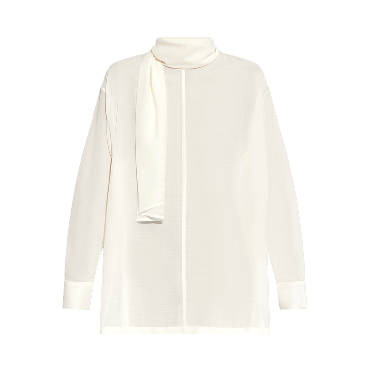 Issey Miyake Sheer Wool Shirt "Frost White"