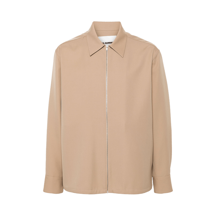 Jil Sander Zip Long-Sleeve Shirt "Beige"