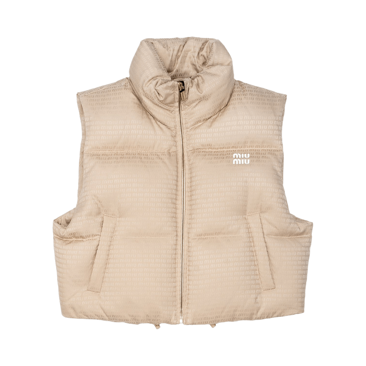 Miu Miu Goose Down Vest "Desert Beige"
