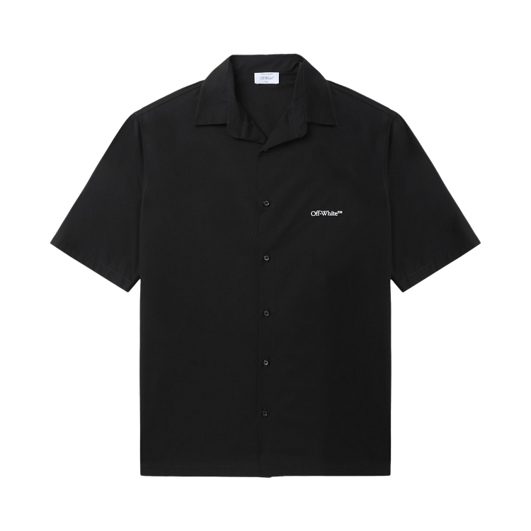Off-White Gothic Arrow Poplin Bowling Shirt "Black/White"