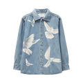 3.PARADIS Freedom Birds Overshirt "Washed Blue"