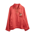 Bode Bronco Satin Shirt "Red/Yellow"