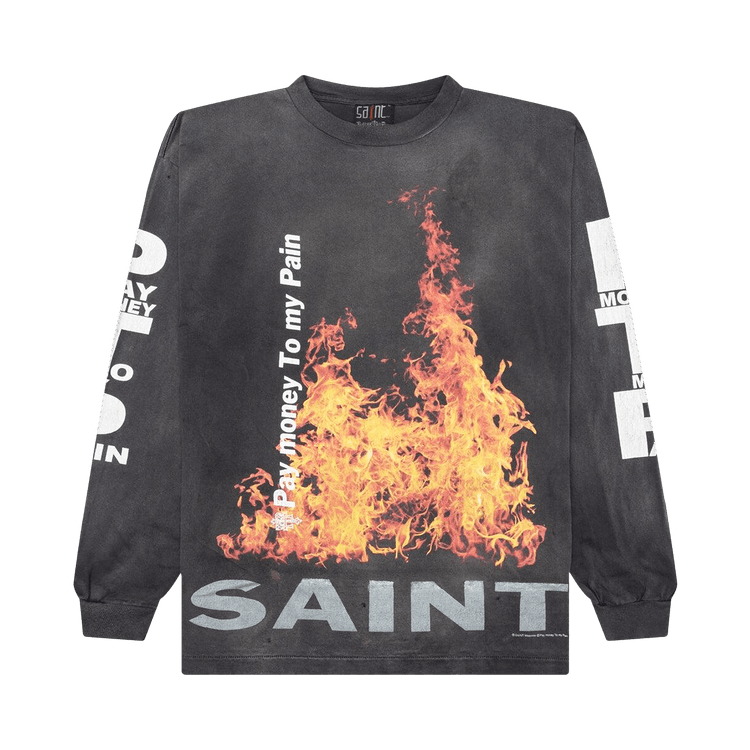 SAINT Mxxxxxx x Pay Money To My Pain SR To SS Long-Sleeve Tee "Black"