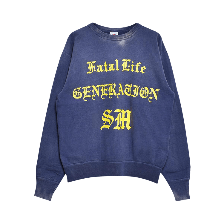 SAINT Mxxxxxx Fatal Life Sweatshirt "Navy"
