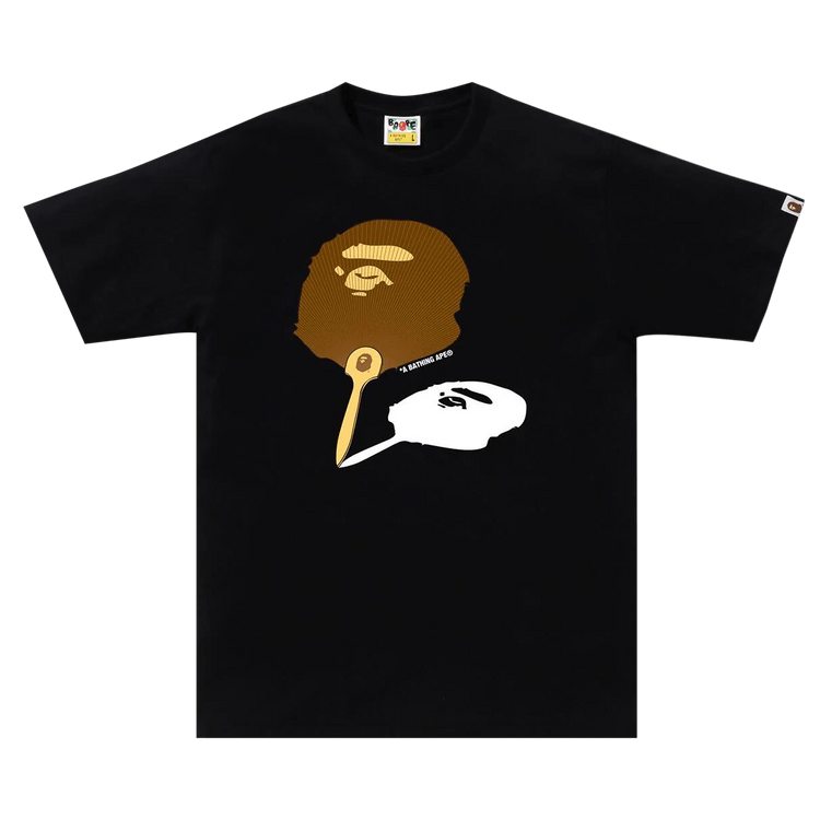 BAPE Japanese Fan Ape Head Tee "Black"