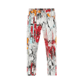 PURPLE BRAND Low Rise Skinny Glitch Flamestitch Digital Print Jean "Multicolor"