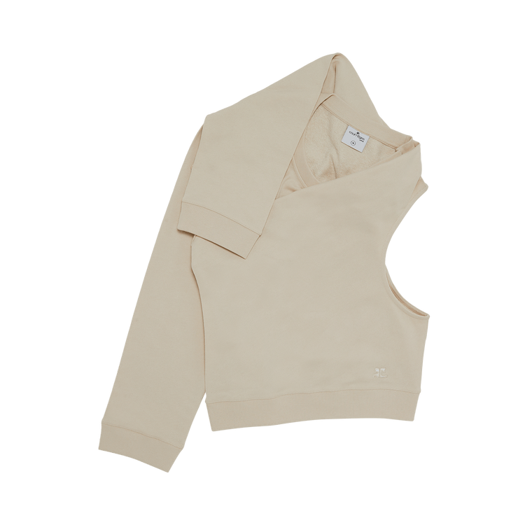 Courrèges Off Shoulder Sweatshirt "Oatmeal"