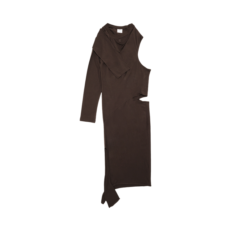 Courrèges Off Shoulder Dress "Chocolate"