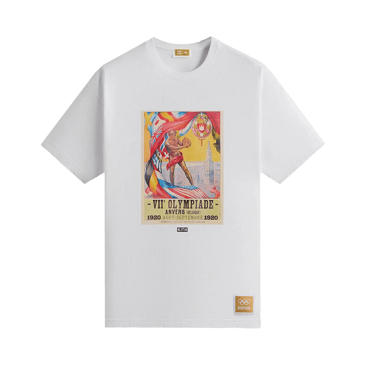 Kith For Olympics Heritage Antwerp 1920 Vintage Tee "White"
