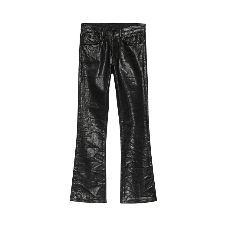 PURPLE BRAND Coated Flare Jeans "Black"