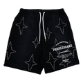PURPLE BRAND Stacked Crystal Stars Shorts "Black"