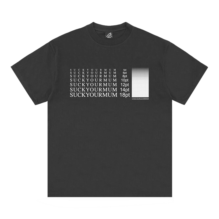 Corteiz Times New Roman Tee *New Blank* "Black"