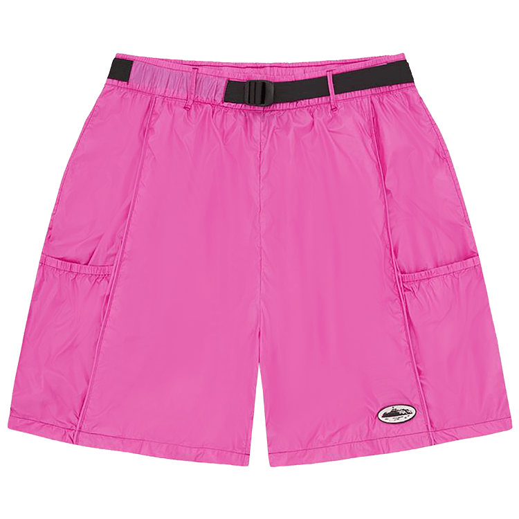 Corteiz Alcatraz Nylon Patch Shorts "Hot Pink"