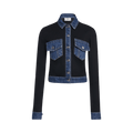 Coperni Second Skin Rib Denim Top "Black"