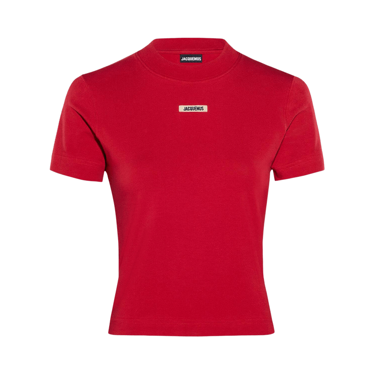Jacquemus Le T-Shirt Gros Grain "Dark Red"