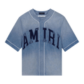 Amiri Sun Faded Baseball Shirt "Perfect Indigo"