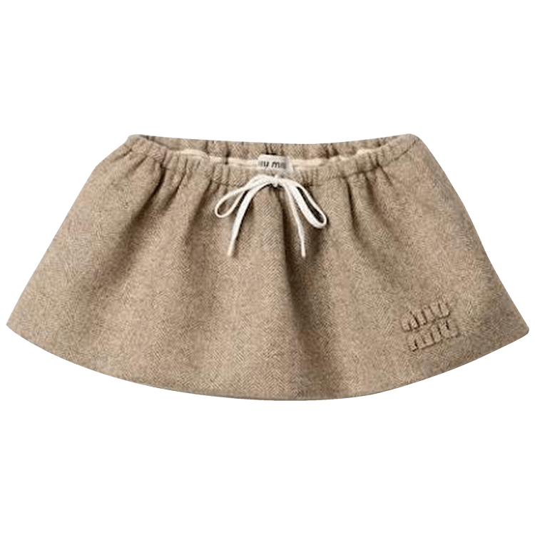 Miu Miu Gonna Chevron Skirts "Khaki"