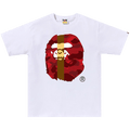 BAPE Color Camo Transform Big Ape Head Tee "White/Red"