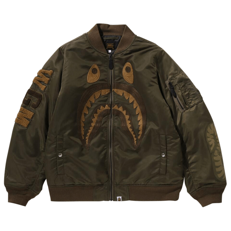 BAPE Shark MA-1 "Olive Drab"