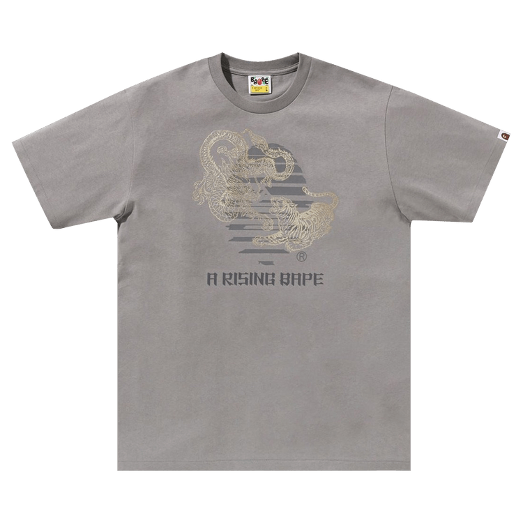BAPE Tiger And Dragon Ape Head Tee "Grey"