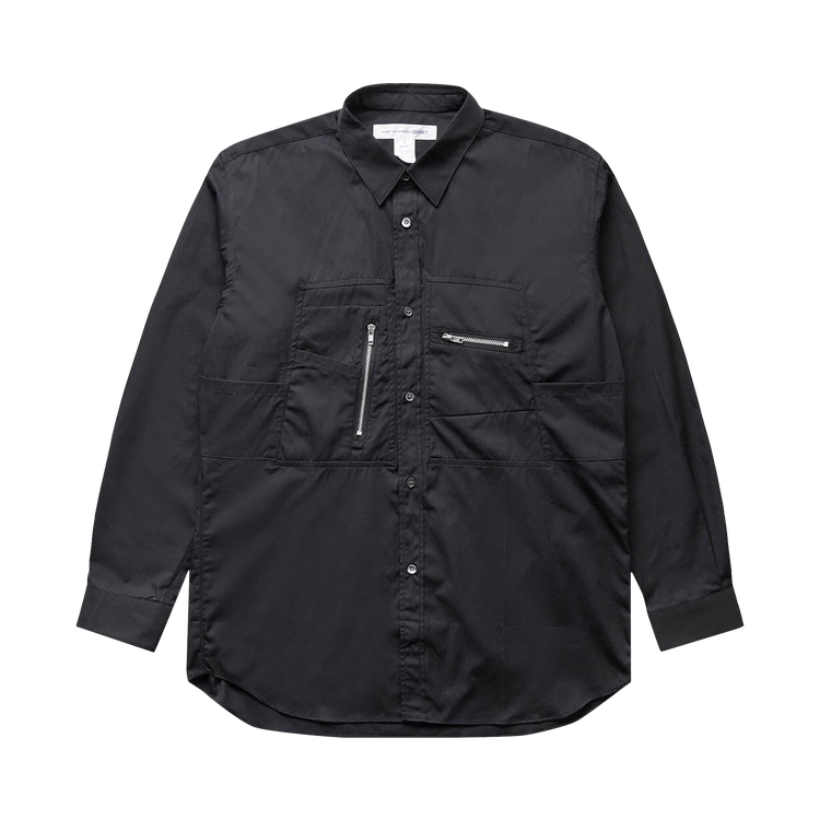 Comme des Garçons SHIRT Poplin Zip Shirt "Black"