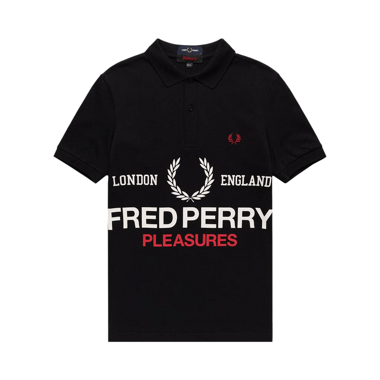 Fred Perry x Pleasures Logo Polo "Black"