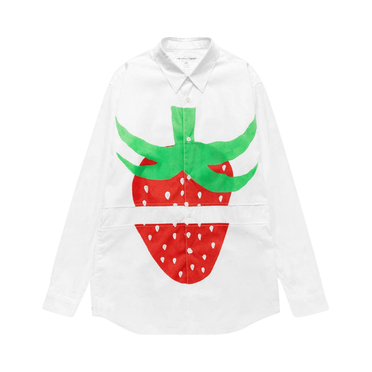 Comme des Garçons SHIRT x Brett Westfall Split Strawberry Long-Sleeve Shirt "White"