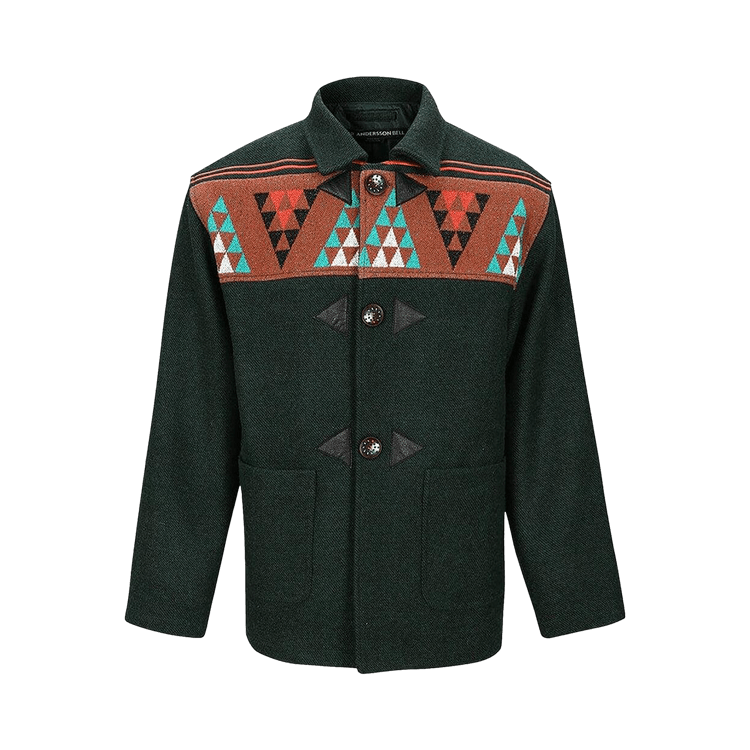 Andersson Bell Frankt Knit & Wool Half Coat "Forest"