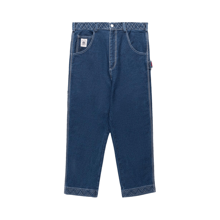 Bode Embroidered Denim Knolly Brook Trouser "Indigo"