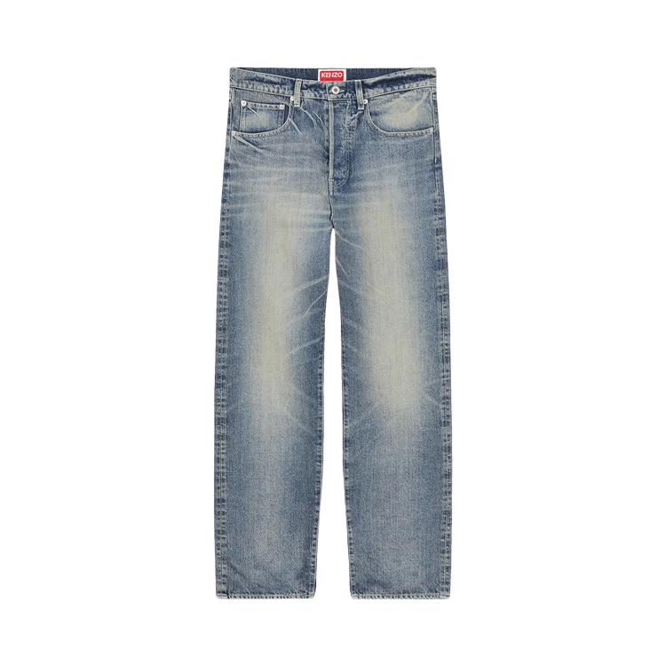 Kenzo Asagao Straight Fit Jeans "Stone Bl Dirty Blue Denim"