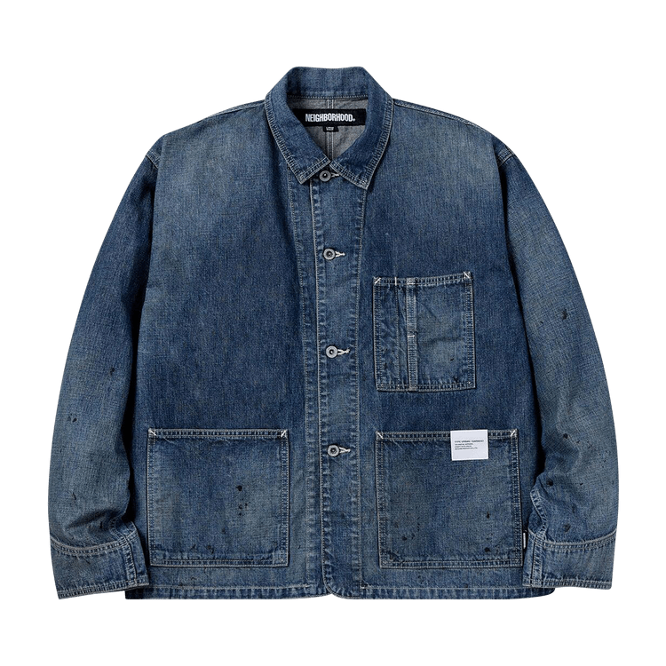 Neighborhood Washed Short Coverall Jacket "Indigo"