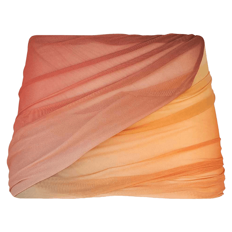 The Attico Mini Skirt "Red/Orange/Brown/White"