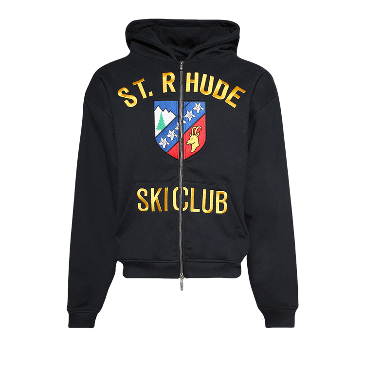 Rhude St. Rhude Zip Up Hoodie "Vintage Black"