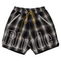 Rhude Plaid Logo Shorts "Black/Grey"