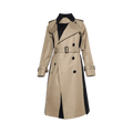 Sacai Gabardine x Wool Melton Coat "Beige/Navy"