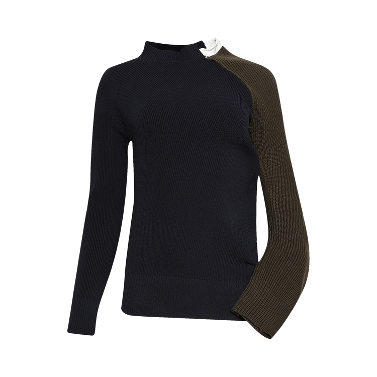 Sacai Knit Sweater "Navy/Khaki"
