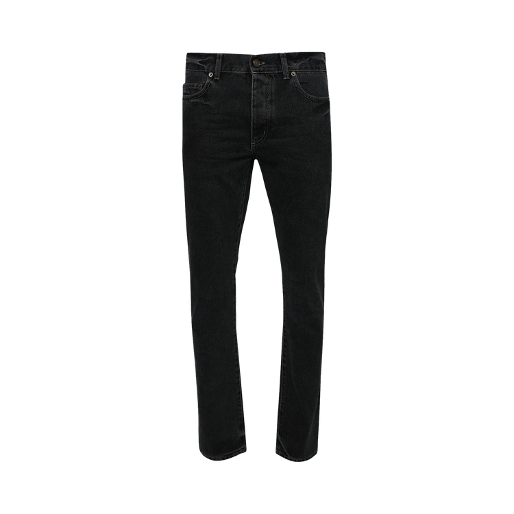 Saint Laurent Slim Fit Straight Pants "Dark Blue/Black"