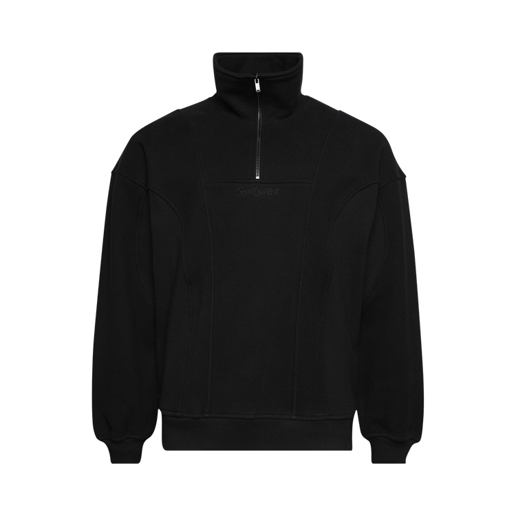 Saint Laurent Half Zip Sweatshirt "Black"