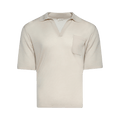 Saint Laurent Short-Sleeve Polo "Ecru"