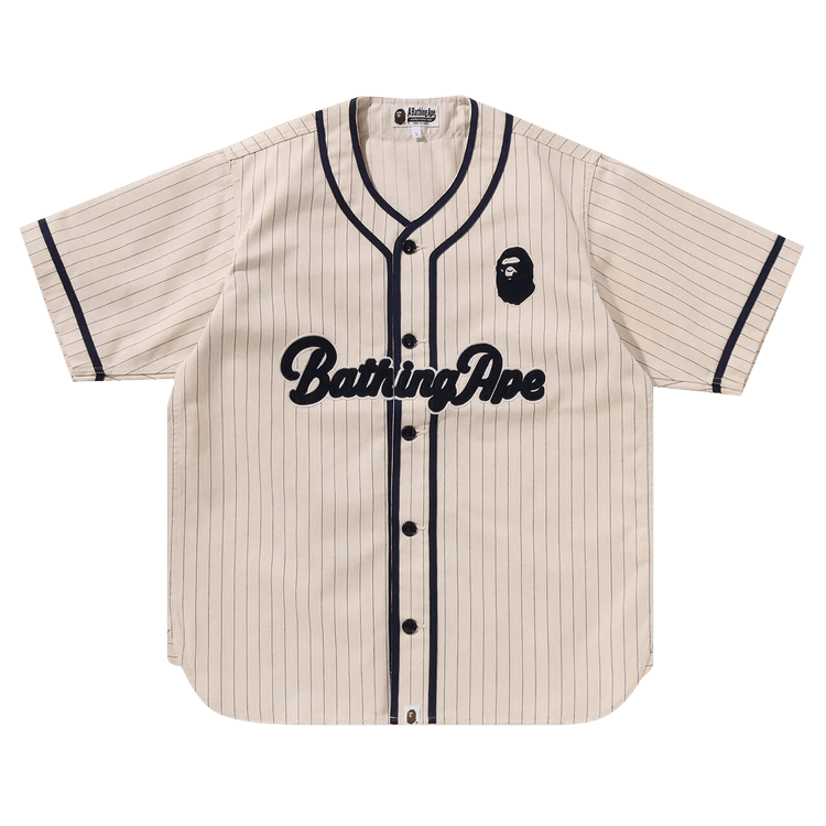 BAPE A Bathing Ape Baseball Shirt "Ivory"