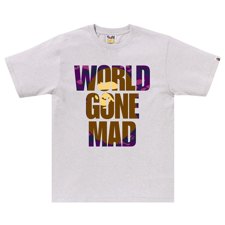 BAPE Color Camo WGM Ape Head Overlap Tee "Grey"