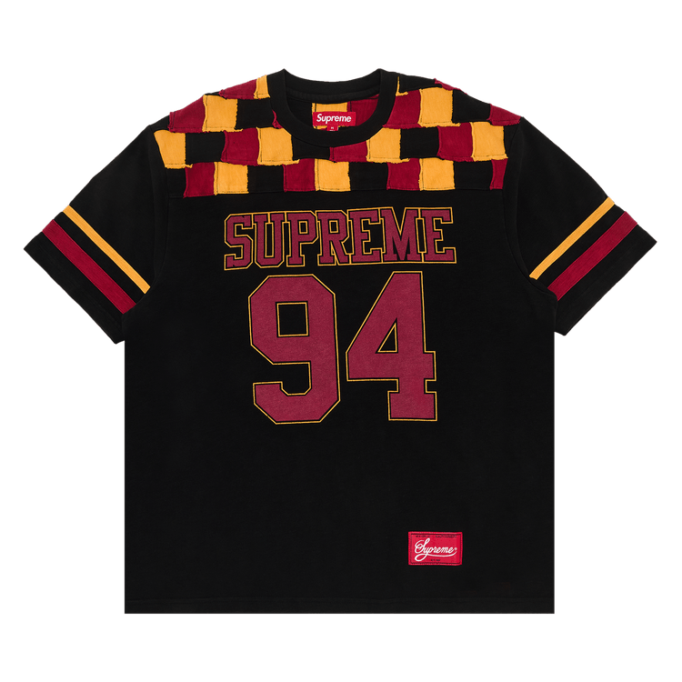 Supreme Patchwork Yoke Football Top "Black"